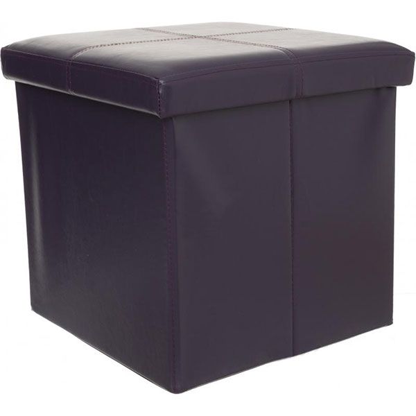 Ящик-пуф складной 380x380x380 мм фиолетовый