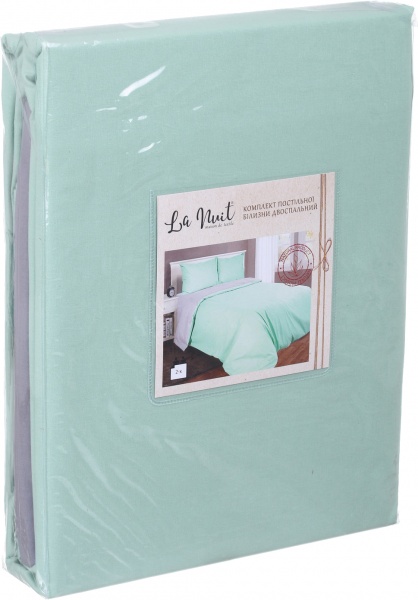 Комплект постельного белья Моно евро зеленый La Nuit 