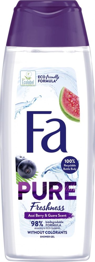 Гель для душа Fa Pure freshness с ароматом ягоды асаи и гуавы 250 мл