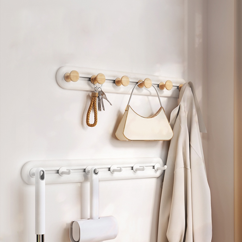 Вешалка с крючками MVM HP-01/6 White/Wood