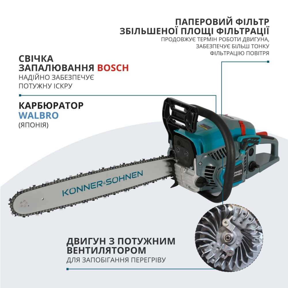 Бензопила Konner&Sohnen KS CS31G-20