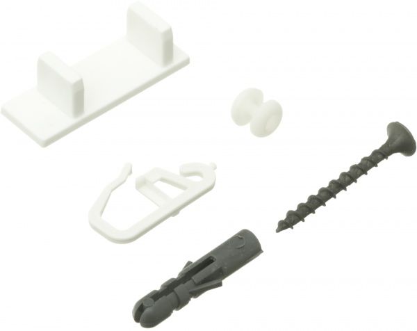 Комплект фурнітури ОМіС до стельового карнизу ОМ1 набірний 180 см білий 