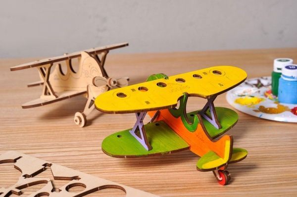 Раскраска UGEARS Биплан