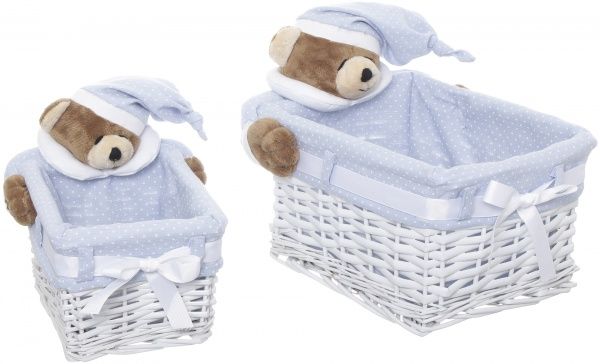 Кошик плетений з текстилем Tony Bridge Basket 28x22x16 см JM13-2TK-4 