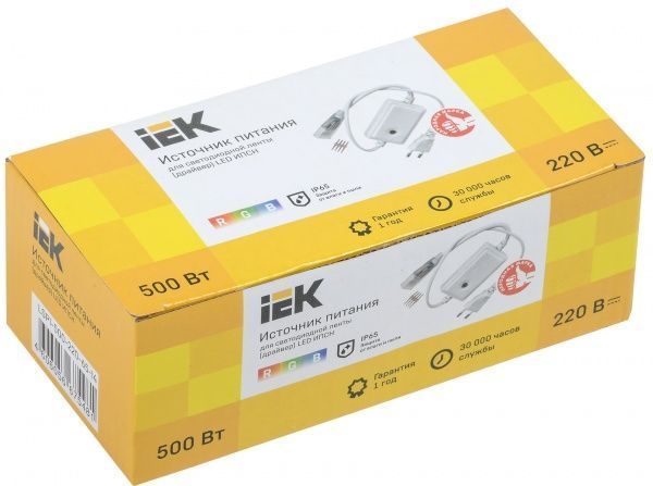 Драйвер IEK 220 В 500 Вт IP65 LSP1-500-220-65-14 RGB