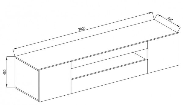 Тумба під ТВ LasCavo Лоренцо 2 білий
