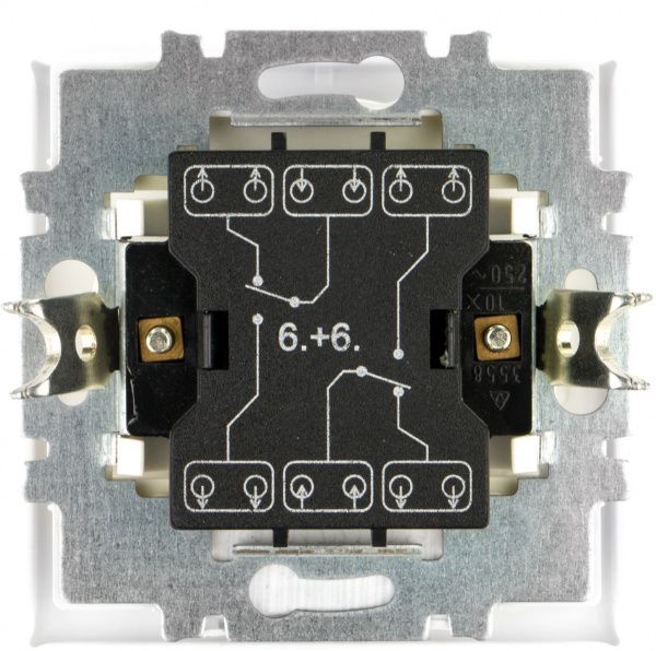 Вимикач двоклавішний ABB Neo без підсвітки 10 А 230В IP20 блакитний