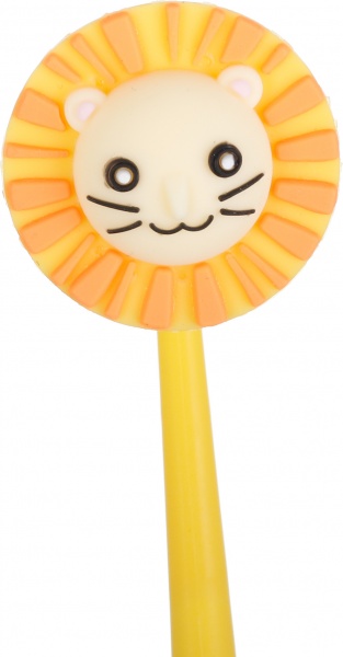 Ручка гелевая Цветок лев чернило синее 