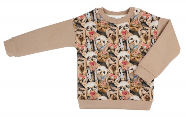 Костюм Маленькие люди Собачки р.98 кофейный 