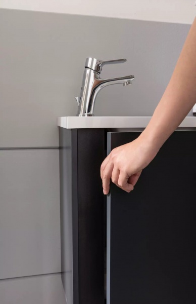 Тумба подвесная ЮВЕНТА Susie - 50 Антрацит с умывальником 