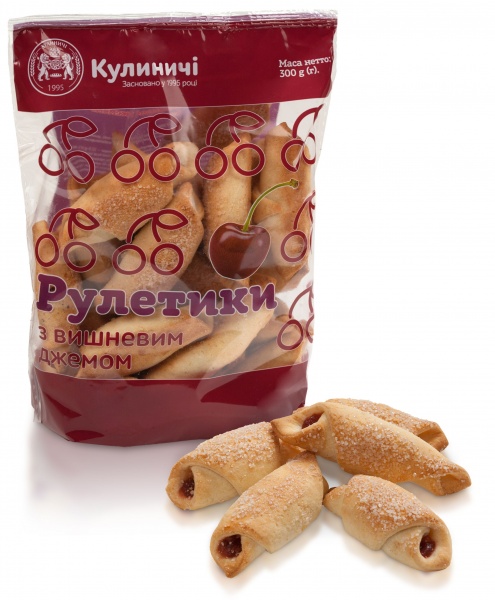 Міні-круасани Кулиничі з вишневим джемом 300 г 