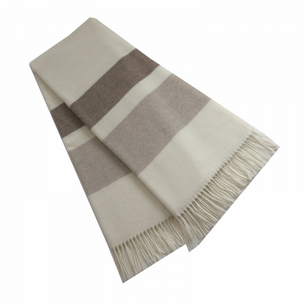 Плед Фамилія 140x200 см бежево-білий Vladi 