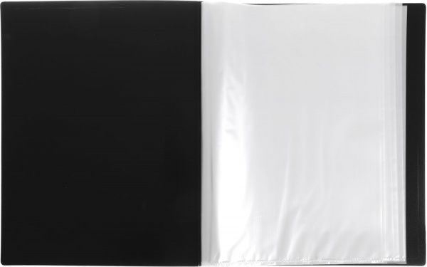 Папка на 60 файлов А4 черная Romus