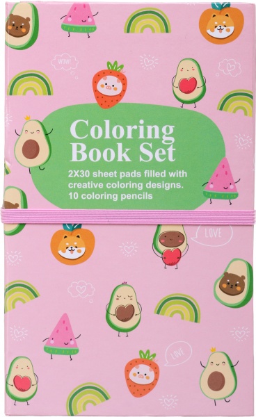 Набор раскраска Avocado и карандаши цветные 10 шт 