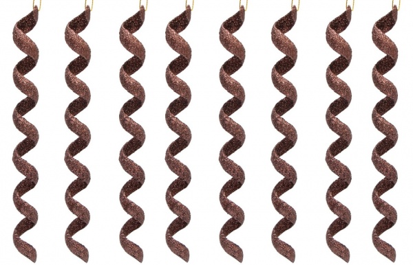 Декоративна підвіска Девілон Спіральки 8 шт. 20 см 250379