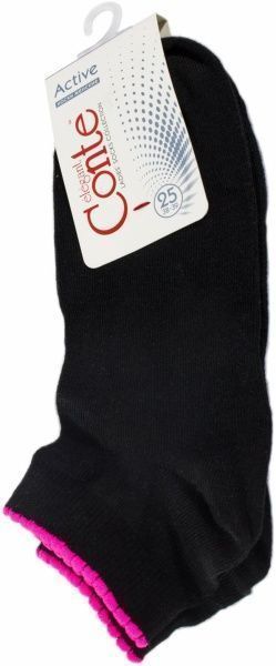 Шкарпетки Conte ACTIVE бавовняні р. 25 чорний 