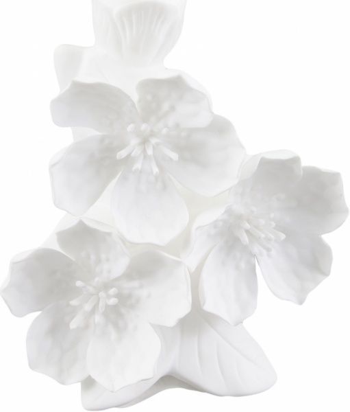 Подсвечник белая фарфоровый вишневое соцветие 13x10,5 см Enesco