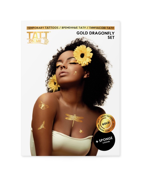 Тату временное TATTon.me Gold Dragonfly Set