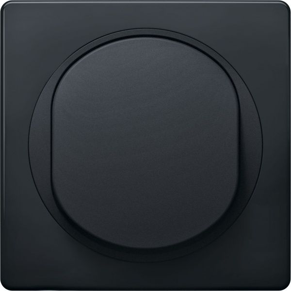 Вимикач одноклавішний Aling-Conel Eon без підсвітки 10 А 250В чорний E605.E1