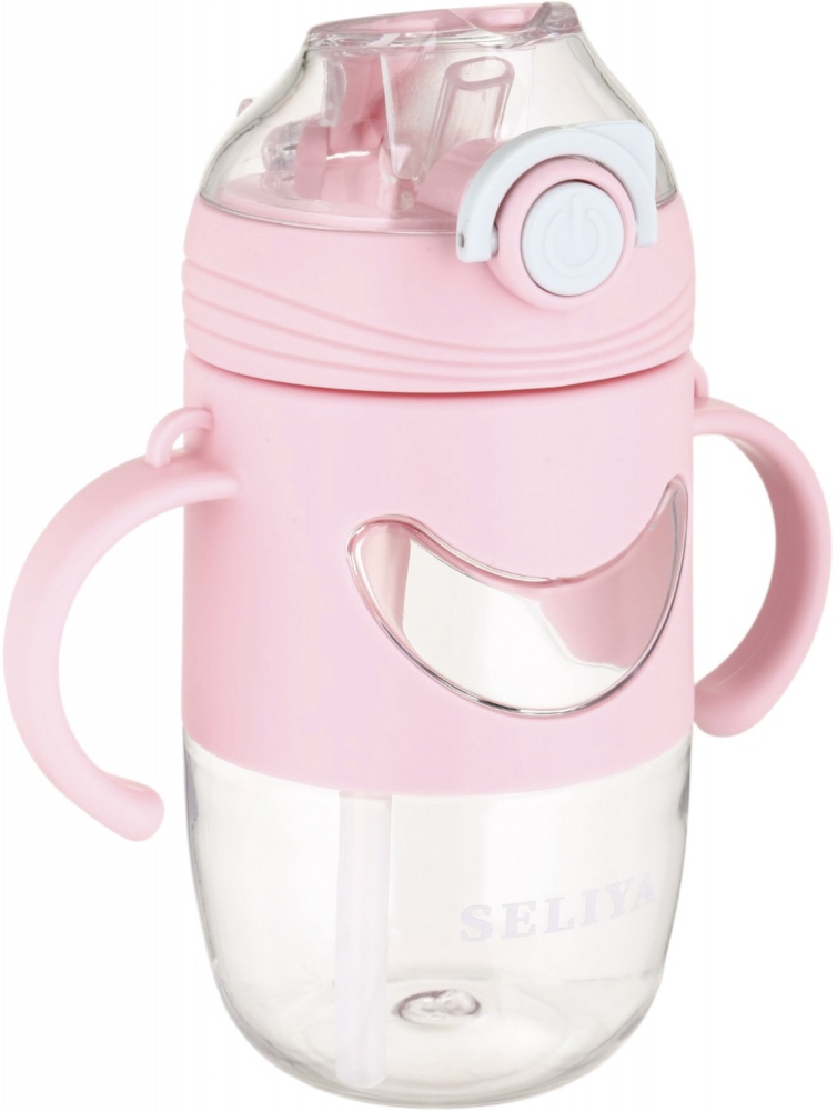 Пляшка для води SELIYA 420 мл з соломинкою та ремінцем колір в асортименті