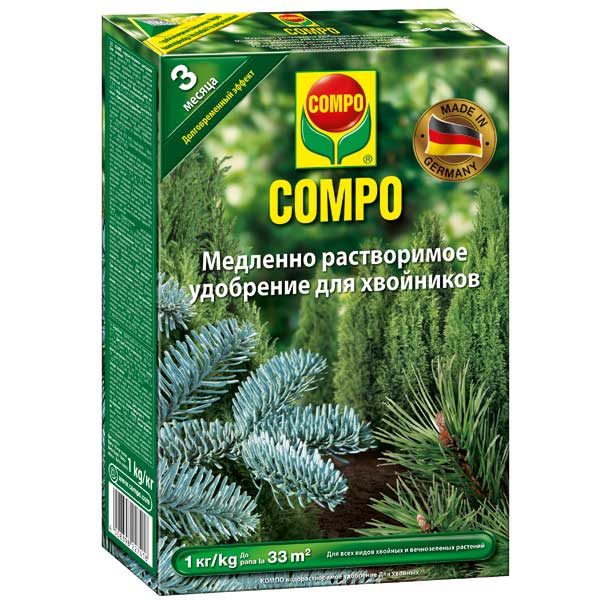 Удобрение для хвойных растений Compo долговременный эффект 1 кг 2741
