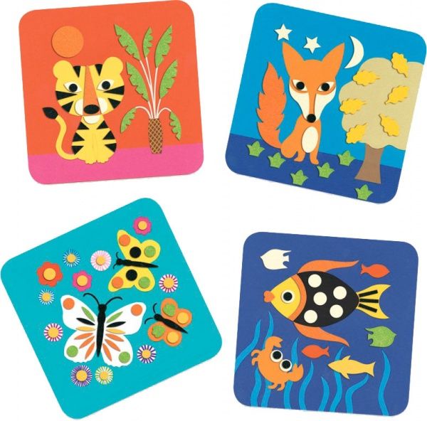 Набор для творчества Djeco Аппликация самоклеющаяся Сладкая природа DJ09864