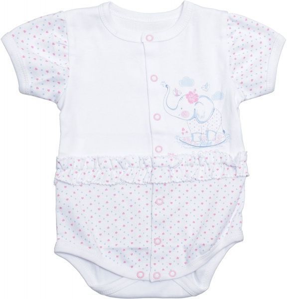 Боди Маленькие люди 207-125 (РИБ) слоненок р.68 разноцветный принт 
