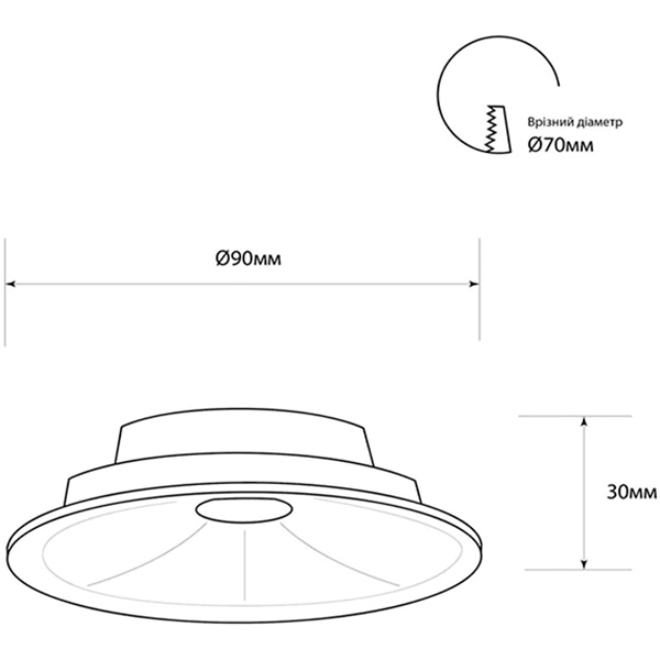 Світильник точковий Светкомплект DL-3D R 07 LED 7 Вт 4500 К білий 