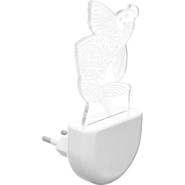 Ночник Aukes Рыбка 3D LED RGB 0.5 Вт белый 