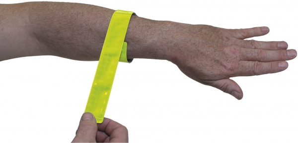 Браслет светоотражающий M-Wave 3x34 см 120902-LM салатовый