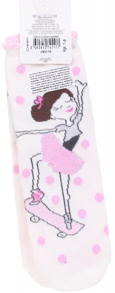 Носки для девочек ARTI 200179 р.7-8 молочный 