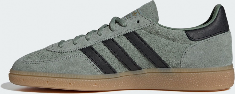 Кроссовки мужские Adidas HANDBALL SPEZIAL SILGRN/CBLACK/GUM4 IH6507 р.43 1/3 зеленые