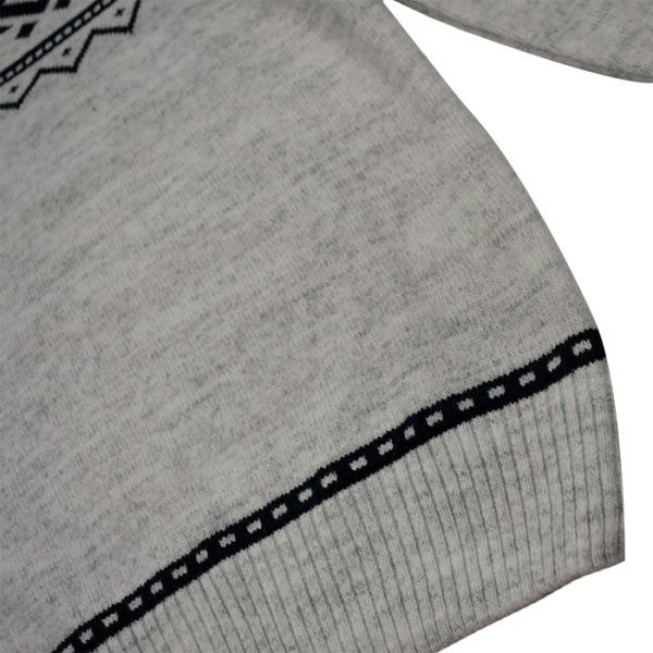 Кофта с орнаментом р.146 светло-серый 10138 