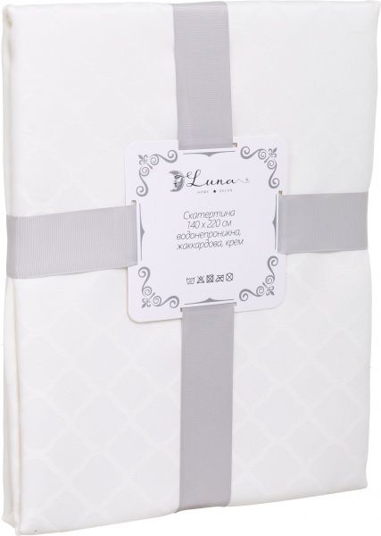 Скатерть жаккардовая 140x220 см бежевый Luna