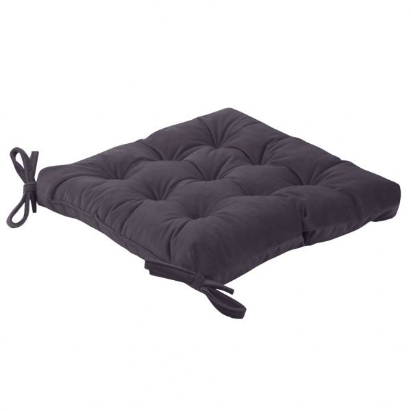 Подушка на стул Velour 40х40 см графит Decora textile