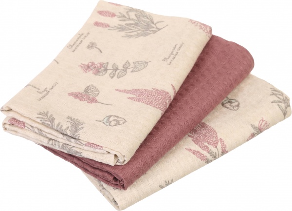 Набір рушників вафельних Лаванда 45x60 см Luna різнокольоровий 