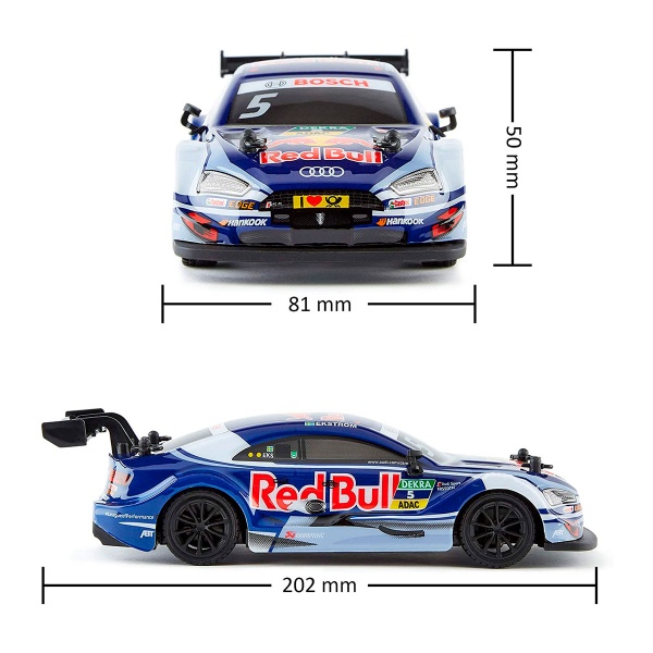 Машинка на р/к - Audi RS 5 DTM Red Bull (1:24, 2.4Ghz, блакитний) 1:24 124RABL