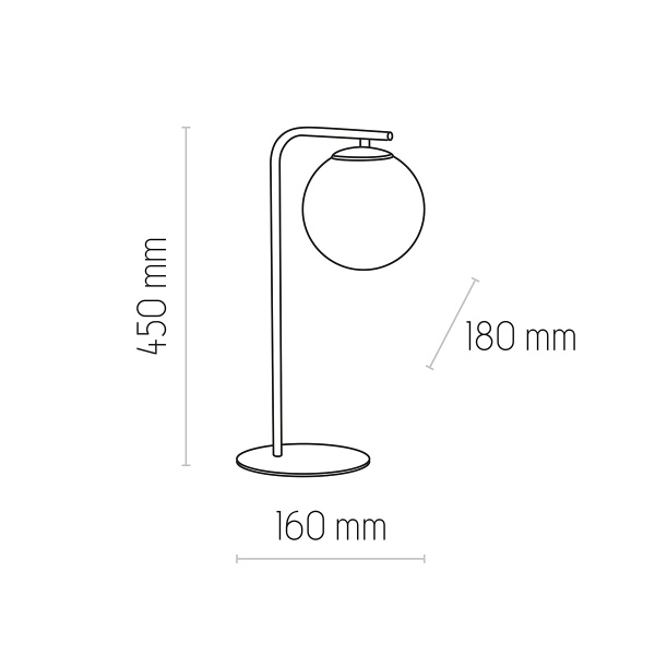 Настольная лампа декоративная TK Lighting Celeste 1PL-5462 1x15 Вт E27 черный 