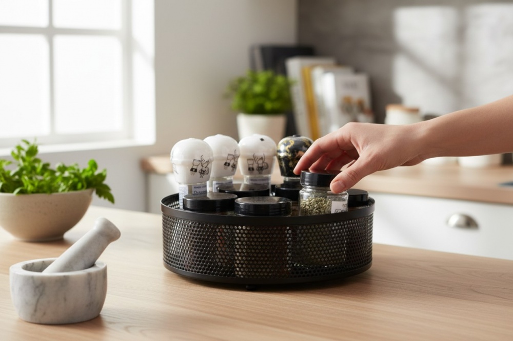 Полиця Flamberg Premium з обертом Vento 25х9.5 см чорний DS19056BK