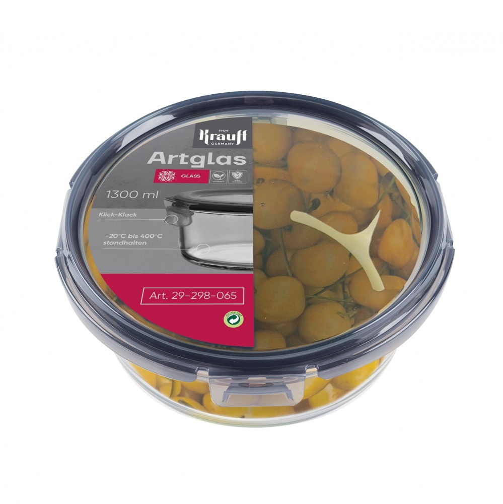 Контейнер с крышкой Krauff Artglas 1300 мл 29-298-065