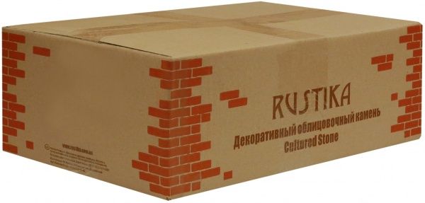 Плитка гипсовая прямая RUSTIKA Кирпич античный белый 0,95 кв.м 