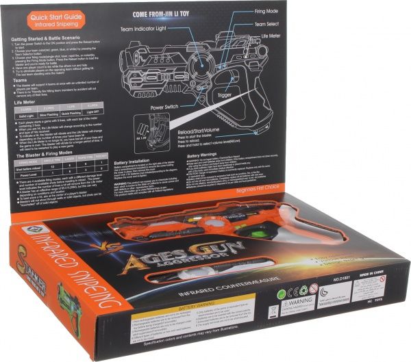 Набір зброї іграшкової лазерний Laser guns A1469767/rd-wh