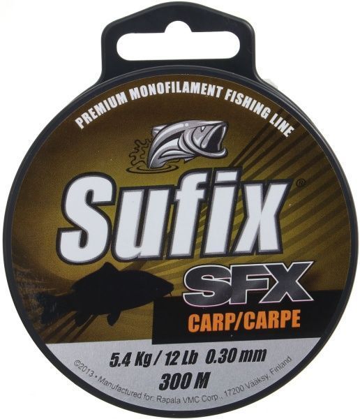 Волосінь Sufix SFX CARP Self Hang Spool 300м 0,30мм 5,4кг зелена