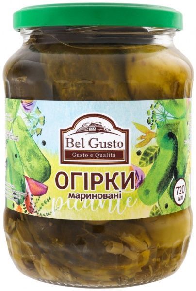 Огурцы Bel Gusto маринованные 720мл