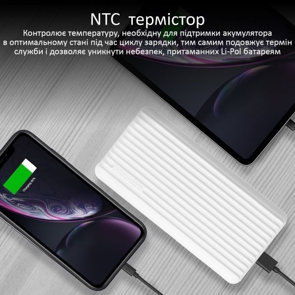 Зовнішній акумулятор (Powerbank) Promate Titan-30 30000 mAh white (titan-30.white) 
