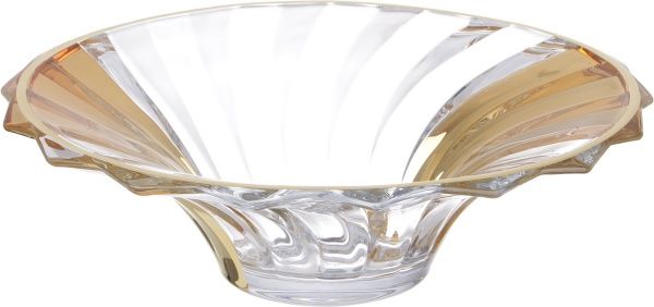 Блюдо декоративное прозрачная с золотом 35,5х11 см Combi