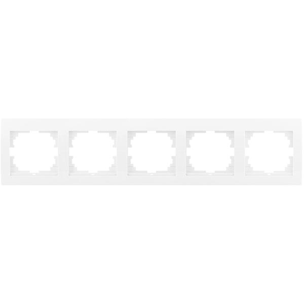 Рамка пятиместная Lezard DERIY горизонтальная белый 702-0200-150