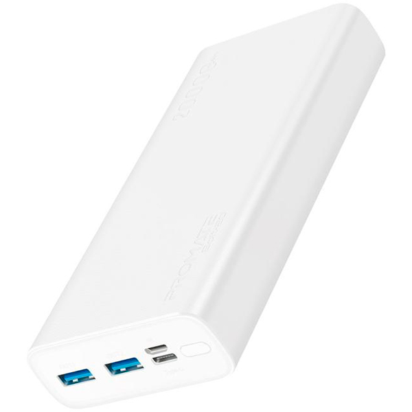 Зовнішній акумулятор (Powerbank) Promate Bolt-20 20000 mAh white (bolt-20.white)