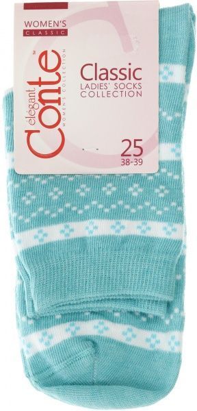 Шкарпетки жіночі Conte Classic р. 25 бірюзовий 15С-15СП 