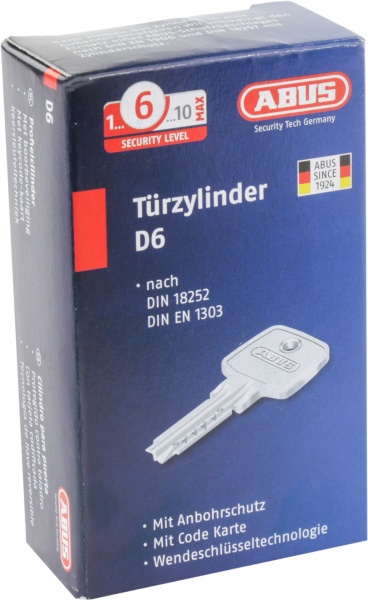 Цилиндр Abus D6 35x55 ключ-вороток 90 мм матовый никель